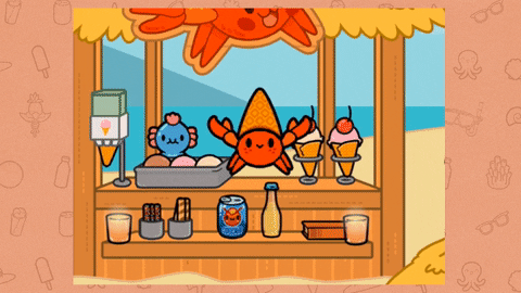 sea horse crab GIF by Toca Boca