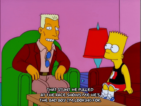 bart simpson stunts GIF