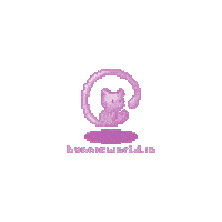 bunnieworld pink pokemon floating mew Sticker