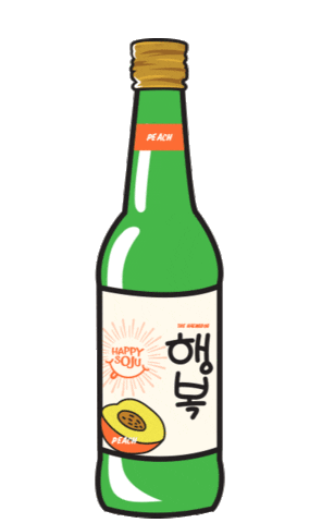 HappySoju giphyupload happy fun drink Sticker