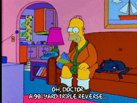 grabbing homer simpson GIF