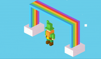 hipsterwhale rainbow irish st patricks day crossy road GIF