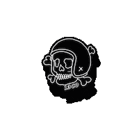 Skull Rider Sticker by 13 county co