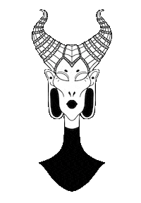 xzinner illustration trippy eyes queen Sticker