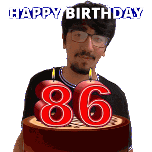 86 Birthday Sticker
