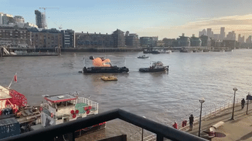 Giant Inflatable Borat Makes for 'Very Nice' Sight on River Thames