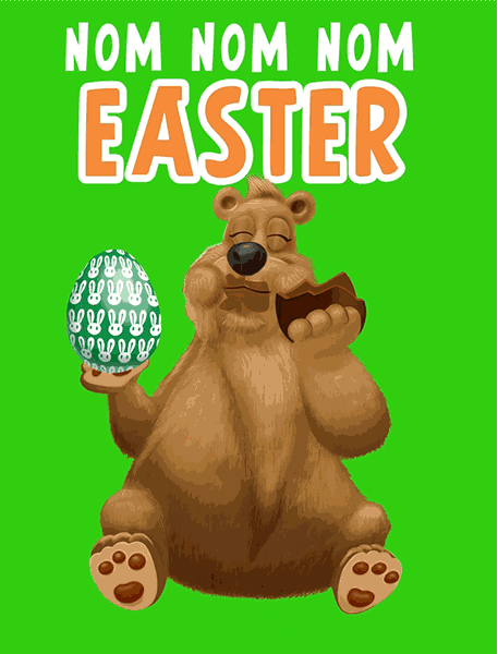 HannahtheSpanner easter happy easter easter egg nom nom nom GIF