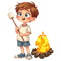 Boys Girls Bonfire Sticker