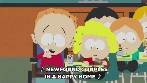happy in love GIF by South Park 