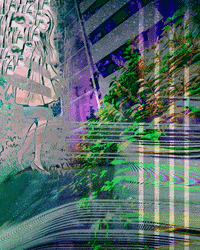 TRUMANVISUALS anime glitch trippy aesthetic GIF