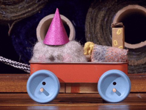Tired Happy Birthday GIF by Tweedy & Fluff