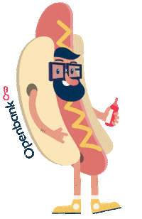 hot dog Sticker by Openbank