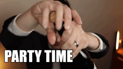 jamesfollent giphygifmaker party time james follent popping champagne GIF