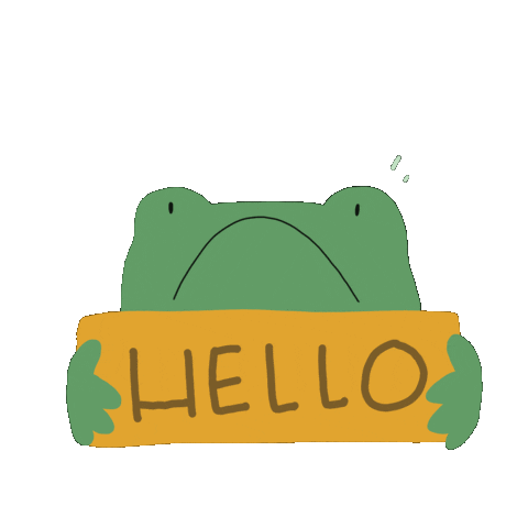 cheerfulhermit hello frog nervous shy Sticker