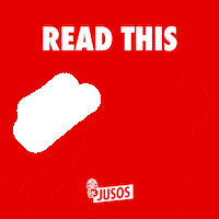 Read This GIF by Jusos