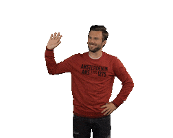 wave hello Sticker by Amsterdenim