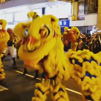 Hong Kong Dancers Frolic During Lunar New Year