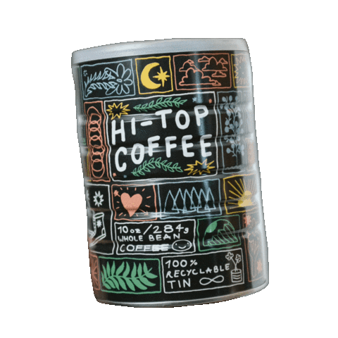 Hitopcoffee coffee specialty coffee hi-top coffee tin Sticker
