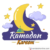 Stars Ramadan Kareem Sticker by sendwishonline.com