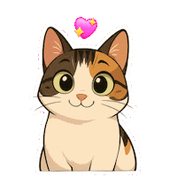 Cat Heart Sticker