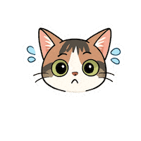 Scared Cat Sticker