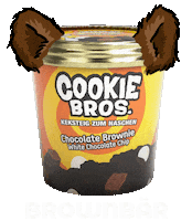 Brownie Cookiedough Sticker by Cookie Bros