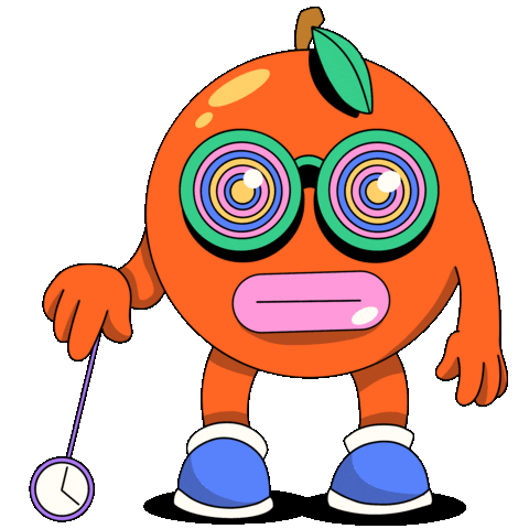 Orange Fruit Time Sticker