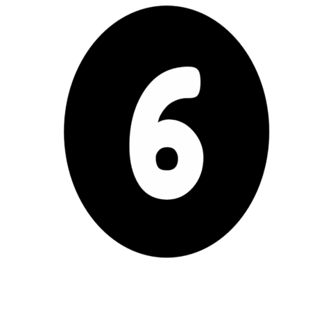 Number Blanco Sticker