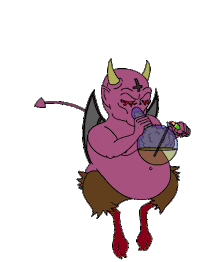 Nancypagananimation weed smoking cannabis demon Sticker