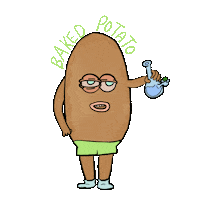 Baked Potato Weed Sticker