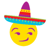 Fiesta Smirk Sticker by stumedia