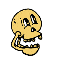 Florianosaure cartoon halloween wink skull Sticker