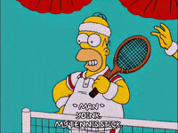 homer simpson tennis GIF