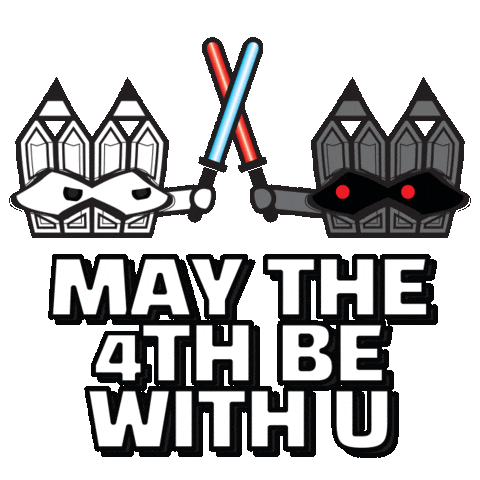 May The Fourth Be With You Star Wars Sticker by Stamatia Alexaki