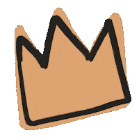 Honimoods queen king crown royalty Sticker