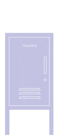 Lilac Locker Sticker by mustard made