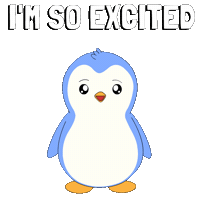 Happy Lets Go Sticker by Pudgy Penguins