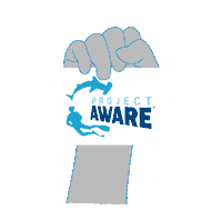 Power Hand Sticker by Project AWARE