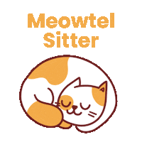 meowtel_ catsitter meowtel catsitting Sticker