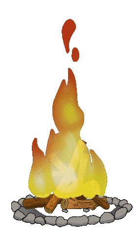 Light My Fire Burn Sticker by Dani K.