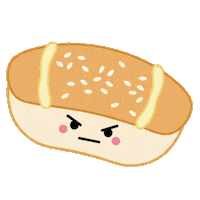 Angry Bun Sticker by theweebean