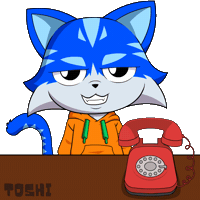 Call Me Waiting Sticker by Toshithecat