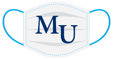 Face Mask Sticker by Marian University