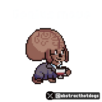 Excited Big Brain Sticker by HotDogs