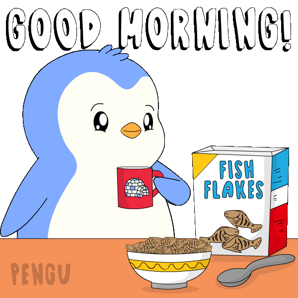 Good Morning Coffee Sticker by Pudgy Penguins