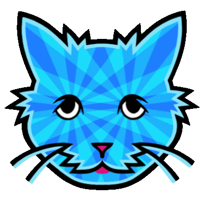Blue Sticker by Electric Catnip
