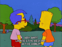 barking bart simpson GIF