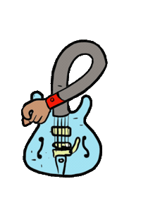 Guitar Sticker by Sculpture