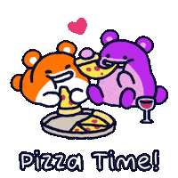Pizza Time Sticker Sticker