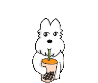 bubble tea no Sticker by Doghero